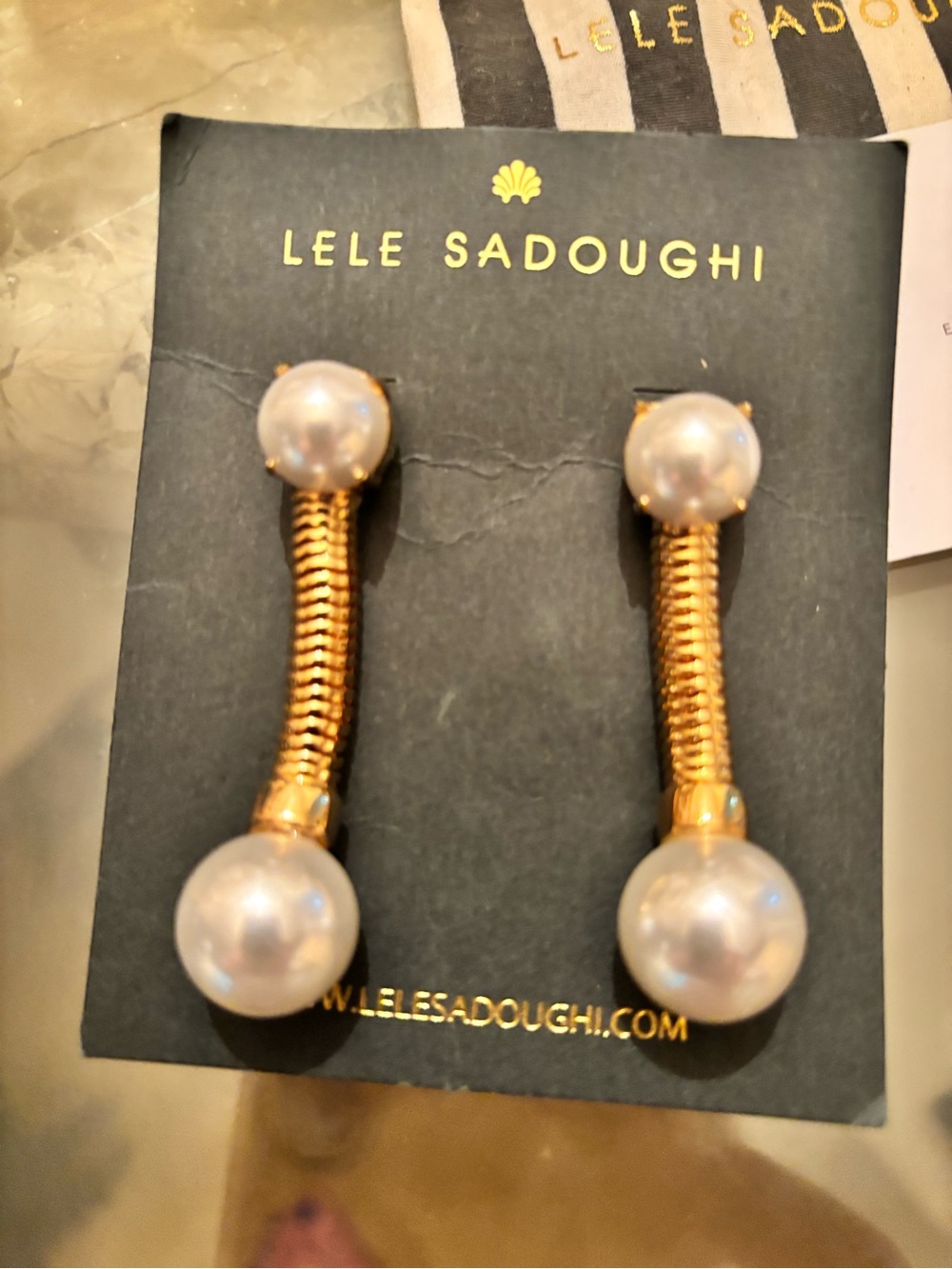 Lele Sadoughi Gold-tone Pearl Drop Earrings